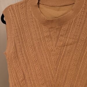 Tan Knit Vest
